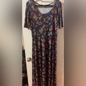 LuLaRoe Anna roses dress